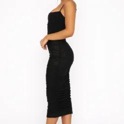 Full Of Flavour Midi Dress Black -Outlet Poise Nest Store 02.08.22 848