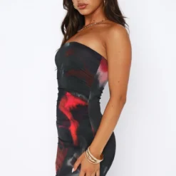 Mind Games Strapless Mini Dress Lava Aura -Outlet Poise Nest Store 04.08.2345703