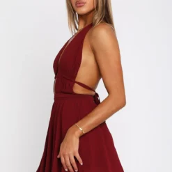 Let You Know Mini Dress Wine -Outlet Poise Nest Store 05.04.2324598