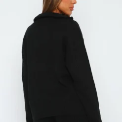 Let's Get Cosy Knit Sweater Black -Outlet Poise Nest Store 07.07.230022 2
