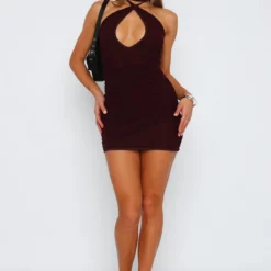 Long Nights Mini Dress Burgundy -Outlet Poise Nest Store 07.07.230092