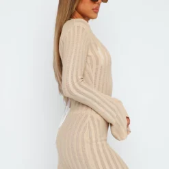 Crowded Room Mini Dress Beige -Outlet Poise Nest Store 07.07.230210