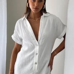 Higher Power Playsuit White