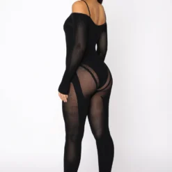 Staying Snatched Long Sleeve Jumpsuit Black -Outlet Poise Nest Store 1.09.22 959