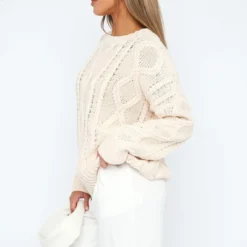 Strong Attraction Knit Sweater Cream -Outlet Poise Nest Store 11.05.2318869