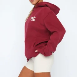 Enough Said Oversized Hoodie Wine -Outlet Poise Nest Store 11.05.2320219