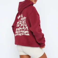 Enough Said Oversized Hoodie Wine -Outlet Poise Nest Store 11.05.2320223