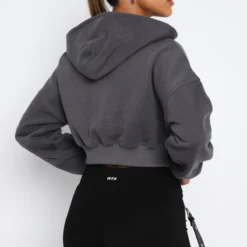 She's Effortless Cropped Hoodie Slate -Outlet Poise Nest Store 11.08.2348919