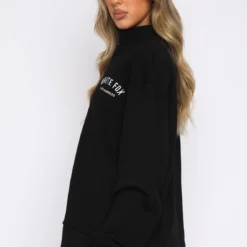 The Highest Demand Zip Front Sweater Black -Outlet Poise Nest Store 11.11.21 1121