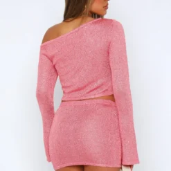 Clouded Long Sleeve Top Guava -Outlet Poise Nest Store 14.07.23 2148