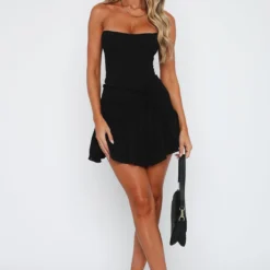 Chase Me Forever Mini Dress Black -Outlet Poise Nest Store 14.4.2315368
