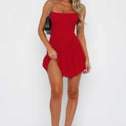 Chase Me Forever Mini Dress Red -Outlet Poise Nest Store 14.4.2316502