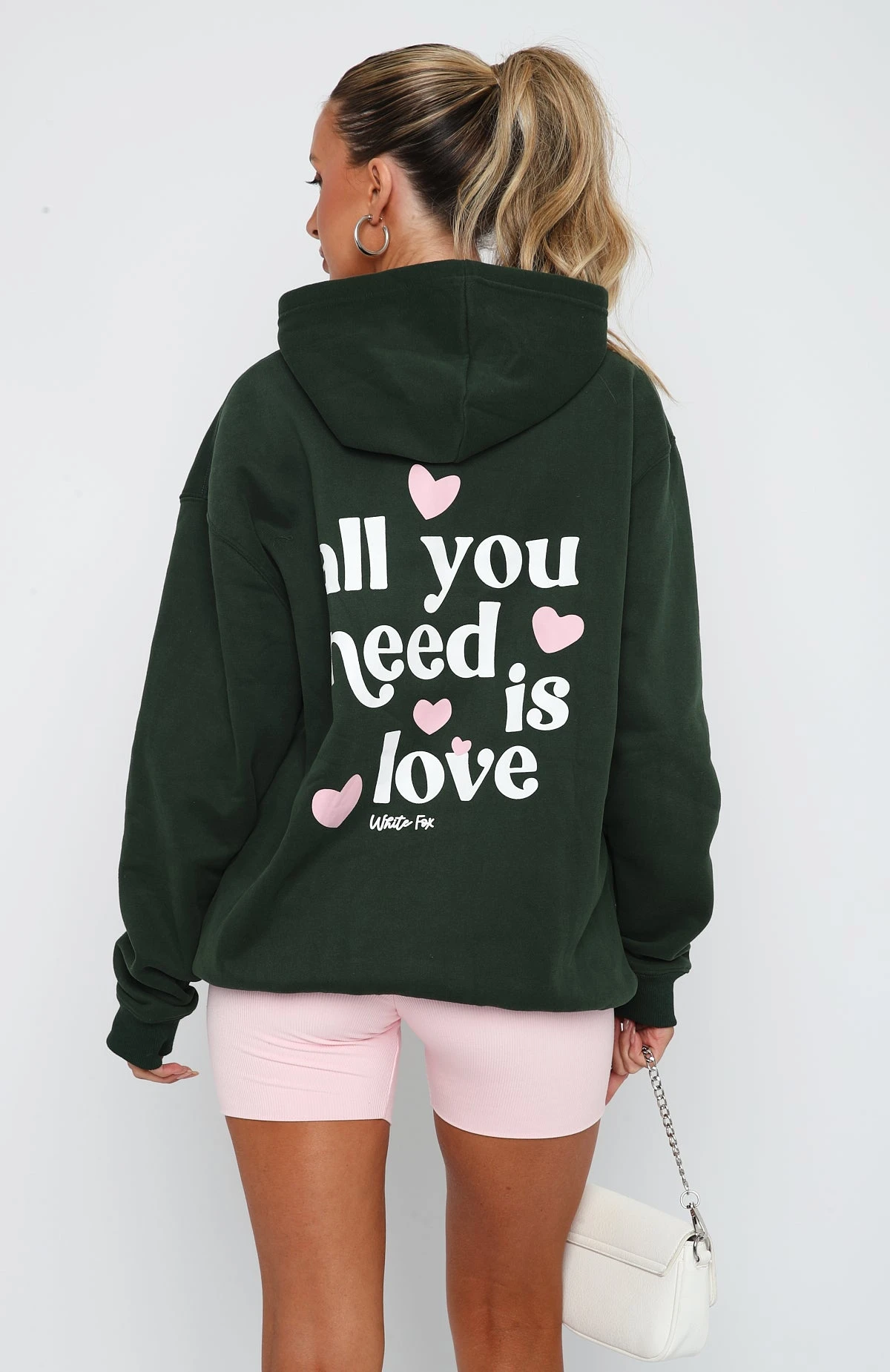 All You Need Is Love Hoodie Forest Green 4 All You Need Is Love Hoodie Forest Green - Image 4