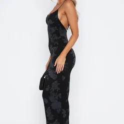 I Don't Miss You Maxi Dress Noir Rose -Outlet Poise Nest Store 15.06.2332975