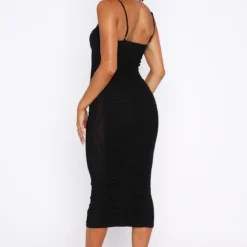 Beautiful Day Mesh Midi Dress Black -Outlet Poise Nest Store 15.12.2218097