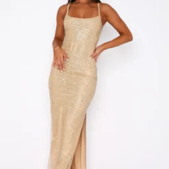 Shining Star Maxi Dress Gold -Outlet Poise Nest Store 16.03.2320659