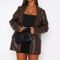 Take The Lead Blazer Chocolate -Outlet Poise Nest Store 16.03.2320758