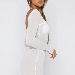 Without Warning Long Sleeve Mini Dress White 8 Without Warning Long Sleeve Mini Dress White -Outlet Poise Nest Store 20.07.23 240670