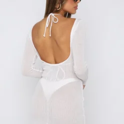 Without Warning Long Sleeve Mini Dress White 9 Without Warning Long Sleeve Mini Dress White -Outlet Poise Nest Store 20.07.23 240678