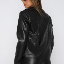 Reminds Me Of You PU Jacket Black -Outlet Poise Nest Store 20.07.23 242041