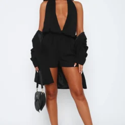 Warming Up To You Playsuit Black -Outlet Poise Nest Store 23.3.2312586