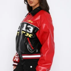 Out Of Here Bomber Jacket Black/Red -Outlet Poise Nest Store 24.08.2351747 1