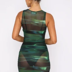 No Rules Mini Dress Green Distortion -Outlet Poise Nest Store 26.05.22 2007