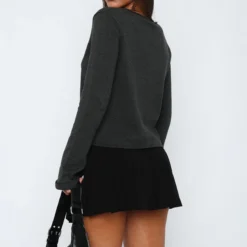 Unique Love Knit Sweater Dark Charcoal -Outlet Poise Nest Store 29.05.2321535