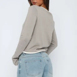 Unique Love Knit Sweater Taupe -Outlet Poise Nest Store 29.05.2321573