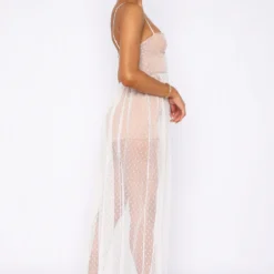 Totally Bangin' Mesh Maxi Dress White -Outlet Poise Nest Store 31.05.22 1495