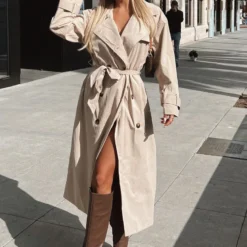 Feeling Fine Trench Coat Beige