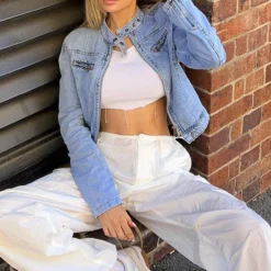 Wherever We Go Denim Jacket Light Wash