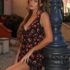 Say My Name Mini Dress Red Poppy