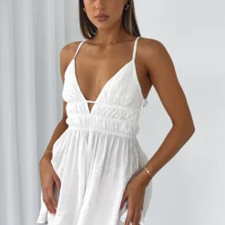Meet You There Playsuit White