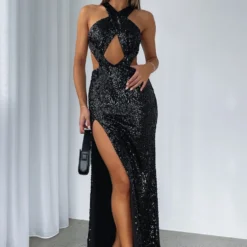 Into The Night Maxi Dress Black