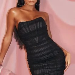 For The Night Mini Dress Black -Outlet Poise Nest Store AA6I0174