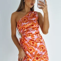 Alegra Mini Dress Hot Pink Floral