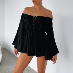 Another Night Playsuit Black