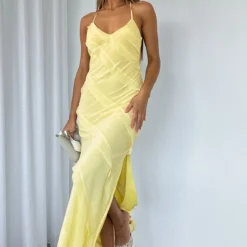 From Another World Maxi Dress Lemon Sorbet
