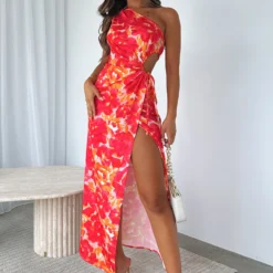 Full Of Charm Maxi Dress Hot Pink Floral