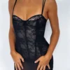 Too Close Mini Dress Black