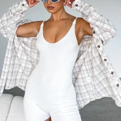 Always Loyal Knit Playsuit Off White -Outlet Poise Nest Store IMG 4048