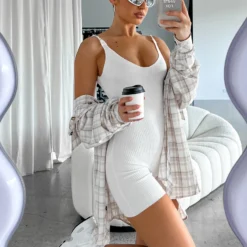 Always Loyal Knit Playsuit Off White -Outlet Poise Nest Store IMG 4096