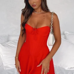 Push The Feeling Mini Dress Red