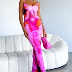 Feeling The Heat Maxi Dress Mars -Outlet Poise Nest Store IMG 7374