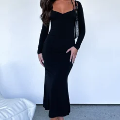 She's Got Options Midi Dress Black