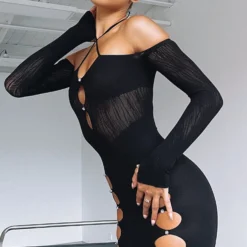 Keep On Looking Mini Dress Black