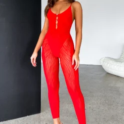 Mood Swings Jumpsuit Red -Outlet Poise Nest Store MOOD SWING JUMPSUIT 130922 01
