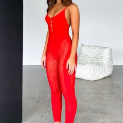 Mood Swings Jumpsuit Red -Outlet Poise Nest Store MOOD SWING JUMPSUIT 130922 02