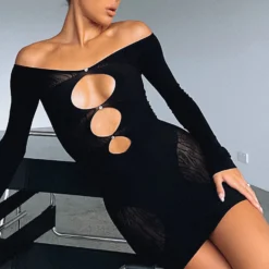 One Of A Kind Mini Dress Black -Outlet Poise Nest Store ONE OF A KIND BLACK 280422 01